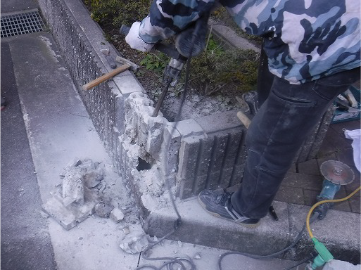 ブロック塀補修