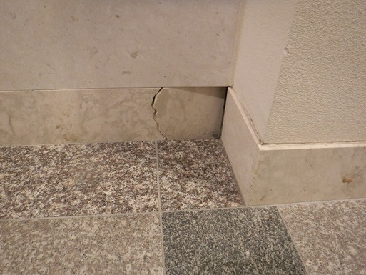 大理石破損リペア補修1