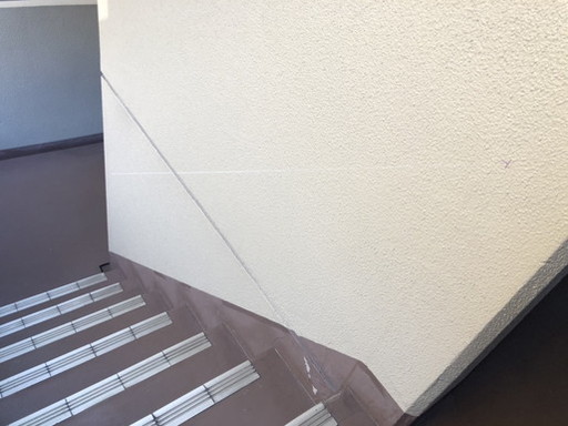 共用階段手摺取付工事　施工前